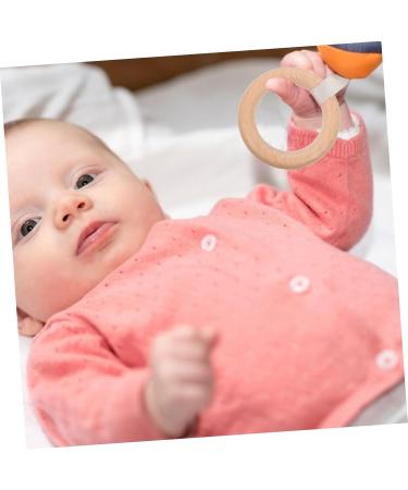 ABAODAM 12 STK Baby Wood Molar Rings - Unfinished Wooden Circle Accessories for Newborns | Safe & Fun Teething Relief - Buy Online on GoSupps.com