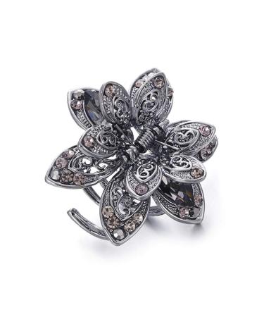 1 piece of small crystal butterfly hair gripper clips vintage metal hair jaw clips no slip hair handle for girls and women (random color) - Buy Online on GoSupps.com