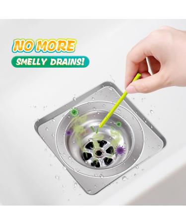 Lemon Scent Bio-Flow Drain Strips | 12 L-Wash Drain Cleaner & Odor Remover Sticks - Freshens Drains & Prevents Clogs | International Shipping Available - Buy Online on GoSupps.com