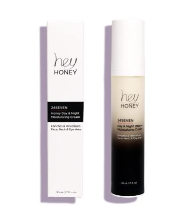 Hey Honey 24Seven Honey Day & Night Cream.For face neck & eye area.Rich Pro-Beautiful-Aging moisturizer designed for use day & night. 1.7 oz