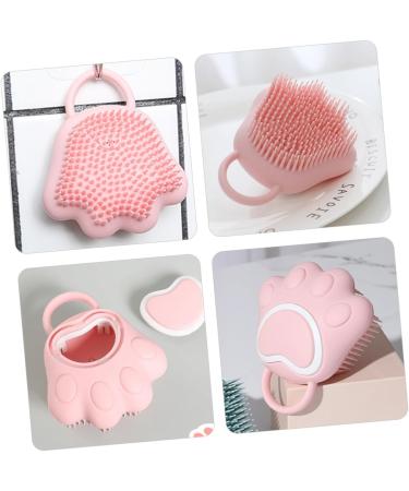 Tovinanna 3-in-1 Shampoo Brush & Scalp Massager - Silicone Hair Comb for Babies & Kids - Pink Pebbles Shower Grooming Tool - Buy Online on GoSupps.com