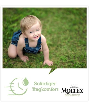 Buy Moltex Pure & Nature Eco Diapers Size 3 Midi - 132 Organic Diapers (4-10 kg) | Monthly Box | Eco-Friendly Shipping Worldwide - Buy Online on GoSupps.com
