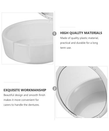 Denture Case - Portable Denture Bath Holder for Travel - White - Buy Online on GoSupps.com