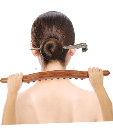 Healeved 5-Stick Rollstab Massage Device - 20 Wooden Massage Balls Gua Sha Stick Head & Muscle Roller for Ultimate Back Relaxation - Buy Online on GoSupps.com