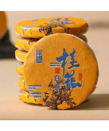 HQZM Premium Chinese Osmanthus White Tea Small Cakes 250g Fuding Old White Tea Exquisite and Small - Buy Online on GoSupps.com