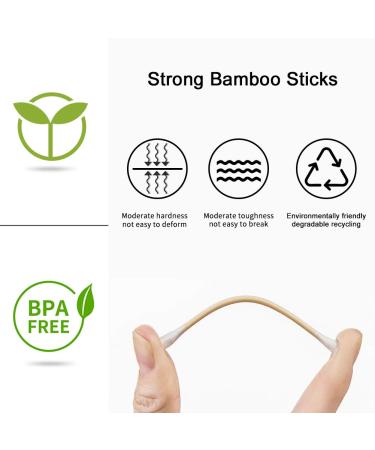 Jasincess 500 Cotton Swabs - Natural Double Round Lace with Bamboo Sticks | Multifunctional Sanitary Swabs for Home & Travel - Buy Online on GoSupps.com
