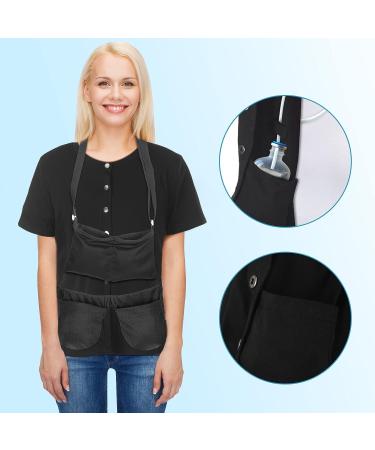 Mastectomy Recovery Shirt Set - 3 Pcs Surgical Drainage Pouch Post Surgery Support Kit for Women - Buy Online on GoSupps.com