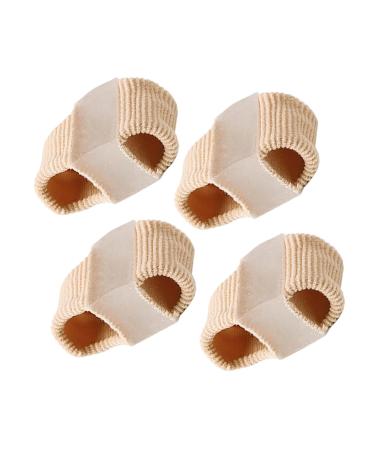 GLEAVI Two Hole Toe Separator 4pcs Splitter Hammer Nail Art Stand Silicone Bandages Bunion Guard Big Bunion Pad Foot Care Supplies Supple Separator Woven Spacer Men and Women 6X3.2CM Assorted Color