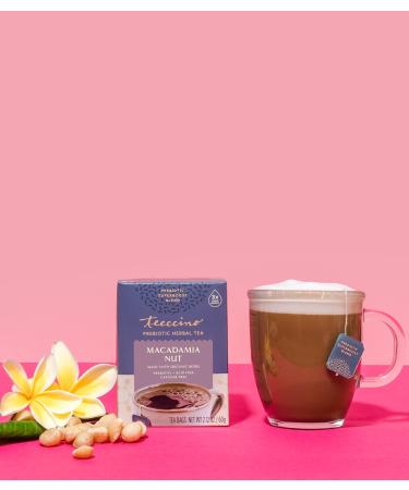 Teeccino Organic Macadamia Nut Herbal Tea - Caffeine Free Prebiotic, 10 Bags - Buy Online on GoSupps.com