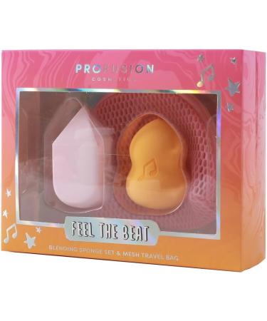 Profusion Cosmetics Feel the Beat 3-pc Blending Sponge and Bag Set Perfect Traveling Companion for Weekend Adventures Smooth Blending Makeup to Achieve an Elegant Look Vegan and Cruelty Free - Buy Online on GoSupps.com