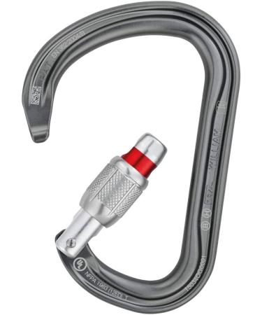 Petzl William Locking Carabiner for Belaying Gray SCREW-LOCK - High-Quality Climbing Gear - Buy Online on GoSupps.com