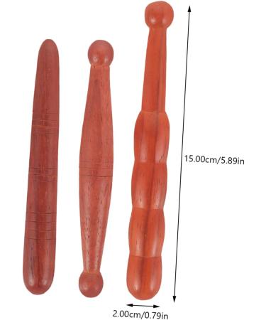 Solustre 15 STK Acupressure Stick - Portable Wooden Deep Tissue Massage Roller & Hand Foot Massager | International Shipping Available - Buy Online on GoSupps.com