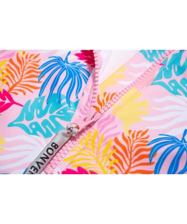 Bonverano Baby Girls Long-Sleeve Swimsuit | UPF 50+ Sun Protection | Colorful Leaf | 12-18 Months - Buy Online on GoSupps.com