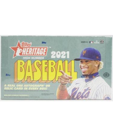 2021 Topps Heritage High Number Baseball Hobby Box (24 Packs/9 Cards:1 Auto/Relic)