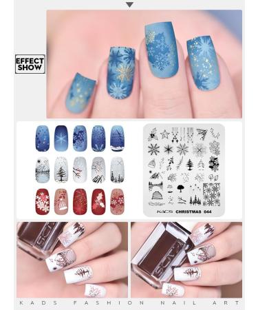 KADS 5Pcs Christmas Nail Stamping Plate - DIY Manicure Tool with Santa, Snowflake, Elk Designs - Buy Online on GoSupps.com