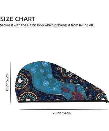 Bohemian Turtle Microfiber Hair Towel - Soft Super Absorbent Wrap for Long Curly & Thick Hair - Buy Online on GoSupps.com
