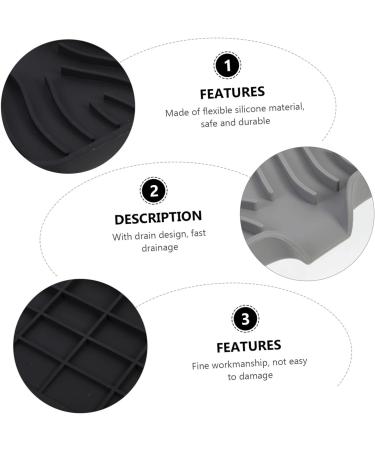 Ciieeo 8 Pcs Soap Drainer Anti-slip Soap Holder Household Soap Rack Silicone Soap Dish Soap Bar Holder for Shower Soap Dish for Shower Silicone Soap Holder Drain Silica Gel Decorate Black Greyx4pcs 12.2X10X2.2CMx4pcs - Buy Online on GoSupps.com