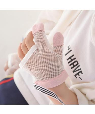Toddler Baby Anti-Sucking Mesh Finger Gloves - 1 Pair | Stop Thumb Sucking & Eating | Breathable Infant Mittens - 12.5x7CM - Buy Online on GoSupps.com
