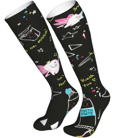 Dental Hygienist Compression Socks 15-20 mmHg for Men & Women - Best Support for Running & Cycling - White One Size - Buy Online on GoSupps.com