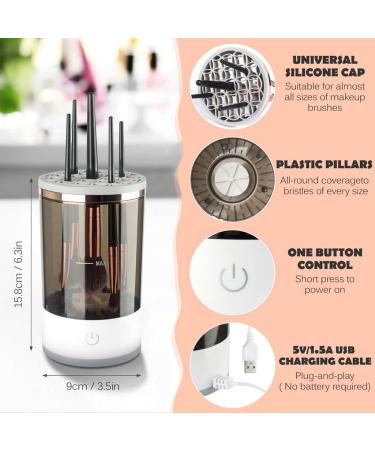 Jzoowar Electric Makeup Brush Cleaner Automatic Cosmetic Brush Cleaner Makeup Brush Tools for All Size Beauty Makeup Brushes Set - Buy Online on GoSupps.com