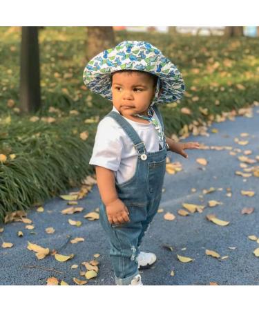 LACOFIA Toddler Baby Sun Hat | Wide Brim Bucket Hat for Outdoor Swim | Adjustable 6-24 Months | Unisex Kids Summer Beach Pool Wear | B-Dinosaur - Buy Online on GoSupps.com