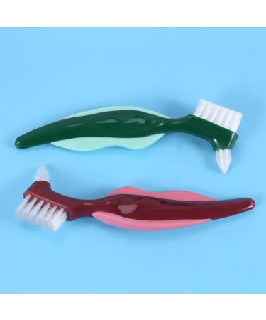 Bycuff Premium Hard Prosthesis Brush Set 2-Piece Multi-Layered Bristles & Portable Double-Sided Cleaning Toothbrush for Dentures - Buy Online on GoSupps.com
