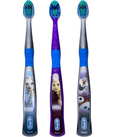 Oral-B Disney Frozen Toothbrush 3+ YRS Extra Soft - Pack of 3 | Characters Vary - Buy Online on GoSupps.com