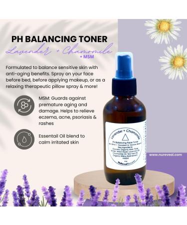 PH Balancing Facial Toner - Essential Oils Witch Hazel Tea Tree Lavender & Chamomile - Cruelty-Free & Vegan - 4 oz - Buy Online on GoSupps.com