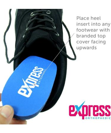 Orthopaedic Adjustable Heel Raise Shoe Inserts - 2 Units - 15-3mm Heel Lift - Firm Density/Navy (UK 3-6 / EU 36-38) - Buy Online on GoSupps.com