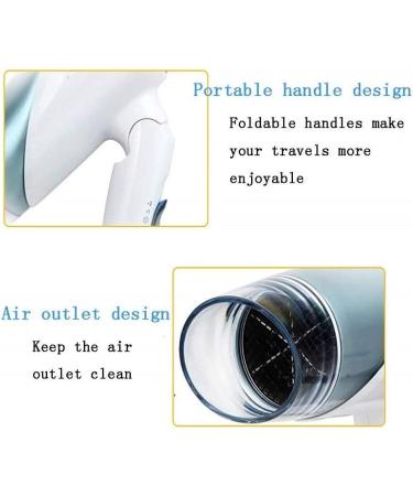 Travel Hair Dryer 1600 Watt Blow Dryer Dc Motor Foldable Handle Lightweight Negative Ionic Folding Hair Dryer - Buy Online on GoSupps.com