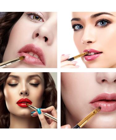 Revolving Portable Lip Brush Set - 2 Pieces for Easy Lipstick & Gloss Application - Buy Online on GoSupps.com