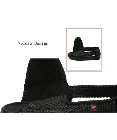 Men's MisFun Diabetic Slippers for Swollen Fat Wide Feet - Black Size 7 - Buy Online on GoSupps.com