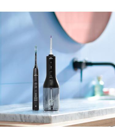 Philips Sonicare Wireless Power Flosser & DiamondClean 9000 Electric Toothbrush - HX3866/43 | Clean Teeth Gums & Plaque Removal | Black - Buy Online on GoSupps.com