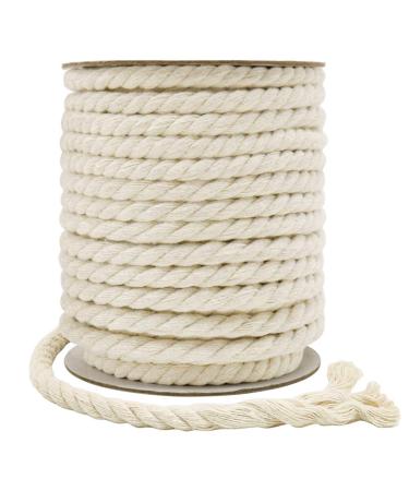 Tenn Well 8mm Macrame Cord  59 Feet 3Ply Twisted Craft Cotton Rope Thick Nautical Rope for Crafts  Wall Hangings  Plant Hangers  Knotting  Rope Basket Making (Beige) - Buy Online on GoSupps.com