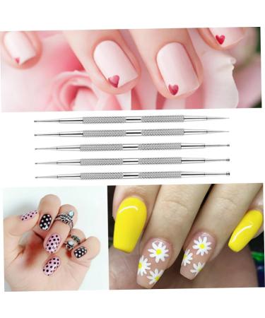 Nail Dotting Pen Dual-Ended DIY Design Nail Art Dot Paint Manicure Kit 5PCS Brushes - Buy Online on GoSupps.com