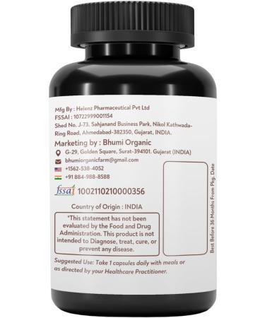 Bhumi Organic Aged and Fermented Black Garlic Capsules, 60 Veg Capsules, 500 mg - Buy Online on GoSupps.com