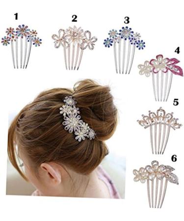 DOITOOL Tiara Hair Accessories Bridal Hair Comb Flower Hair Comb Wedding Women Hair Comb Women Hair Clip Hair up Hairpin Headgear Rhinestones - Buy Online on GoSupps.com
