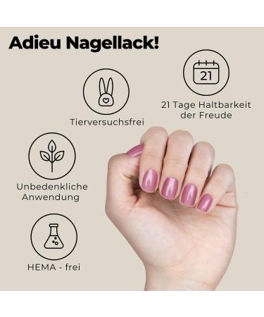 Original Miss Sophie Nail Foils - Rosewood Love | 24 Ultra-Thin Polish Strips for Finger & Toenails | Compatible with Natural Acrylic Gel & Shellac Applications - Buy Online on GoSupps.com