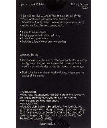 Sleek Eyes & Cheek Palette All Day Soiree 030 | International Shipping | Shop Now! - Buy Online on GoSupps.com