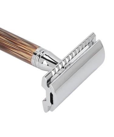 Vintage Razor Set | Double-Edged Safety Shaving Kit - Bamboo Grip & Blade Box - Perfect Men's Gift for Smooth Shaving - Buy Online on GoSupps.com