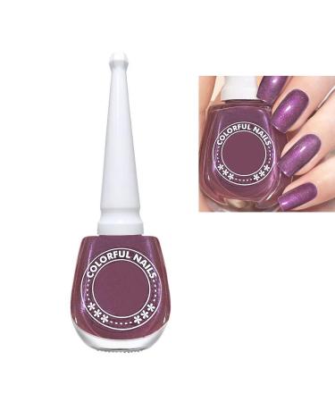 Purple Pearl Glitter Nail Pink Polish Shimmering Shell Spiral Silver Shimmer Quick Dry Nail Pearlescent Varnish Shining Long Lasting No UV Need DIY Nail Art Manicure Gift for Women & Girls