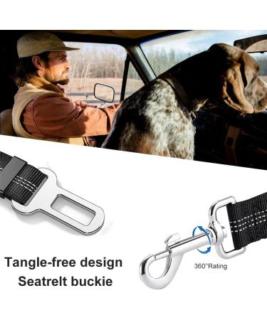 65-100cm Adjustable Dog Seat Belt for Cars UK Black Elastic and Crushioning Dog Car Harness with Headrest Safety Clip Durable and Heavy Duty - Buy Online on GoSupps.com