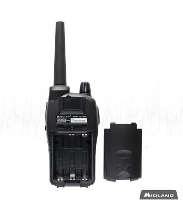 Midland 50 Channel Waterproof GMRS Two-Way Radio Pair Pack - Long Range Walkie Talkie with 142 Privacy Codes, SOS Siren, NOAA Weather Alerts - Black/Silver - Buy Online on GoSupps.com