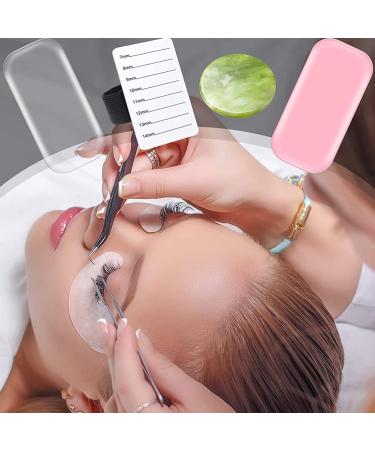 Eyelash Grafting Pad Set - 4pcs Silicone Lash Tray Holder for Extensions | Jade Stone Hand Plate Kit - Buy Online on GoSupps.com