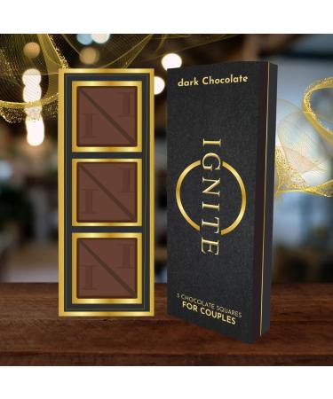 Ignite Chocolate Bars (1 Box) | Luxurious Dark Chocolate for Uplifting Mood & Vitality | Ideal for Men & Women Vegetarian & Gluten-Free Delight (Pack of 1) - Buy Online on GoSupps.com
