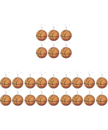 Abaodam 12 Pairs Basketball Earrings Drop Earrings for Women Soccer Gift Vintage Earrings for Women Vintage Ornament Statement Earrings for Women Earings Volleyball Leather Miss Pendant