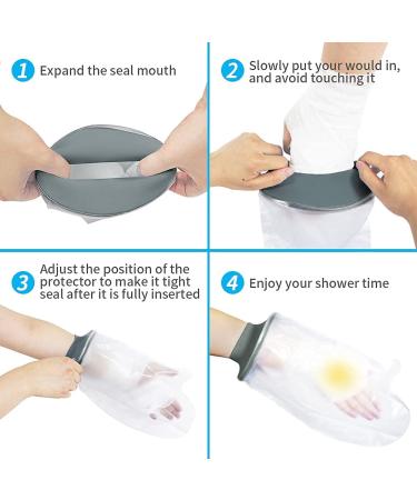 Pasuihcay Waterproof Cast Cover Hands Cover for Shower Bath Wound Protector for Burnt Hands Fingers Wrists - Buy Online on GoSupps.com