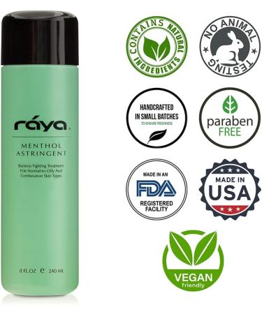 RAYA Menthol Astringent 6 oz | Effective Facial Toner for Oily Skin | Refines Tightens & Balances pH | Cools & Soothes | International Shipping Available - Buy Online on GoSupps.com