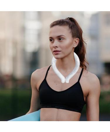 Portable Cooling Collar | Hands-Free Personal Cooling Device for Fishing Hiking & Sports | Virtcooy White - Buy Online on GoSupps.com