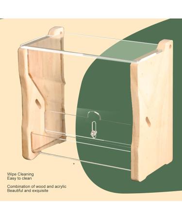 Automatic Large Capacity Chicken Feed Dispenser - Clear Acrylic Bird Feed Box for Budgies Nymphs & Quail (S 165x42x45mm) - Buy Online on GoSupps.com
